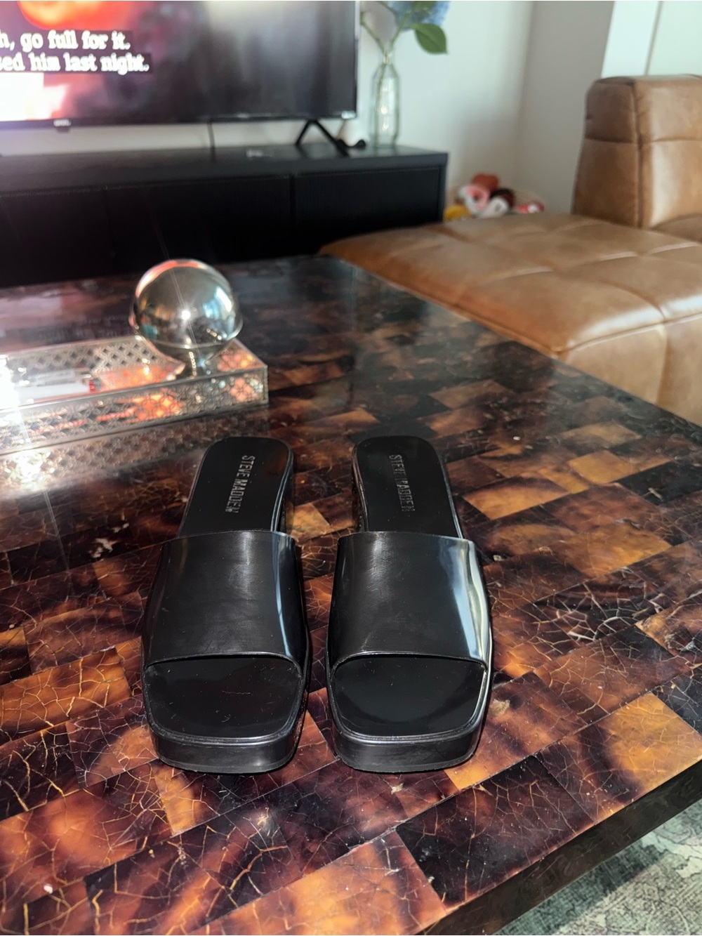 Steve Madden Black Harlin Sandal